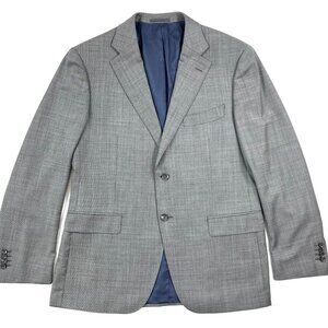 Suitsupply 2 Button Sport Coat Size 44 R Gray Zignone Wool Jacket Surgeon Cuff